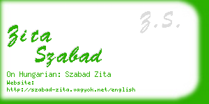 zita szabad business card